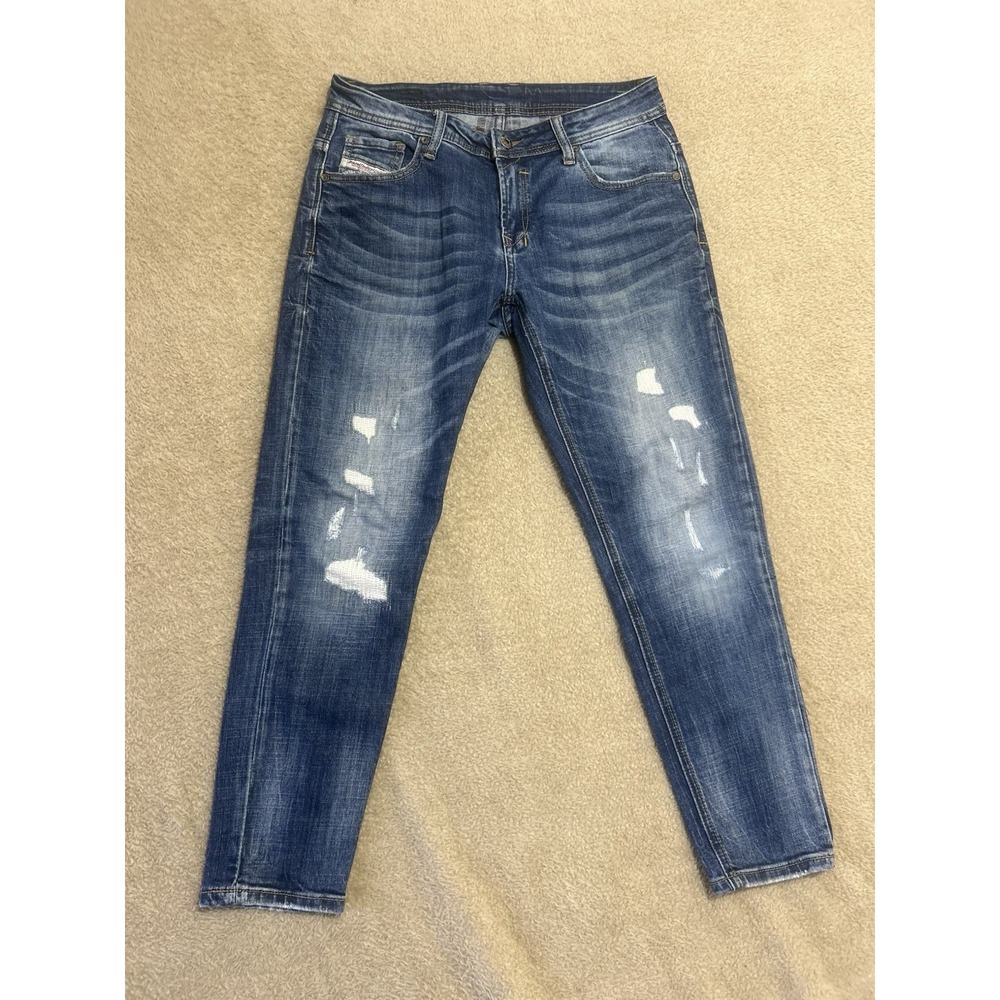 Vintage Diesel Jeans 1978 Mens M 30x27 Skinny Medium Wash Distressed Low Rise‎